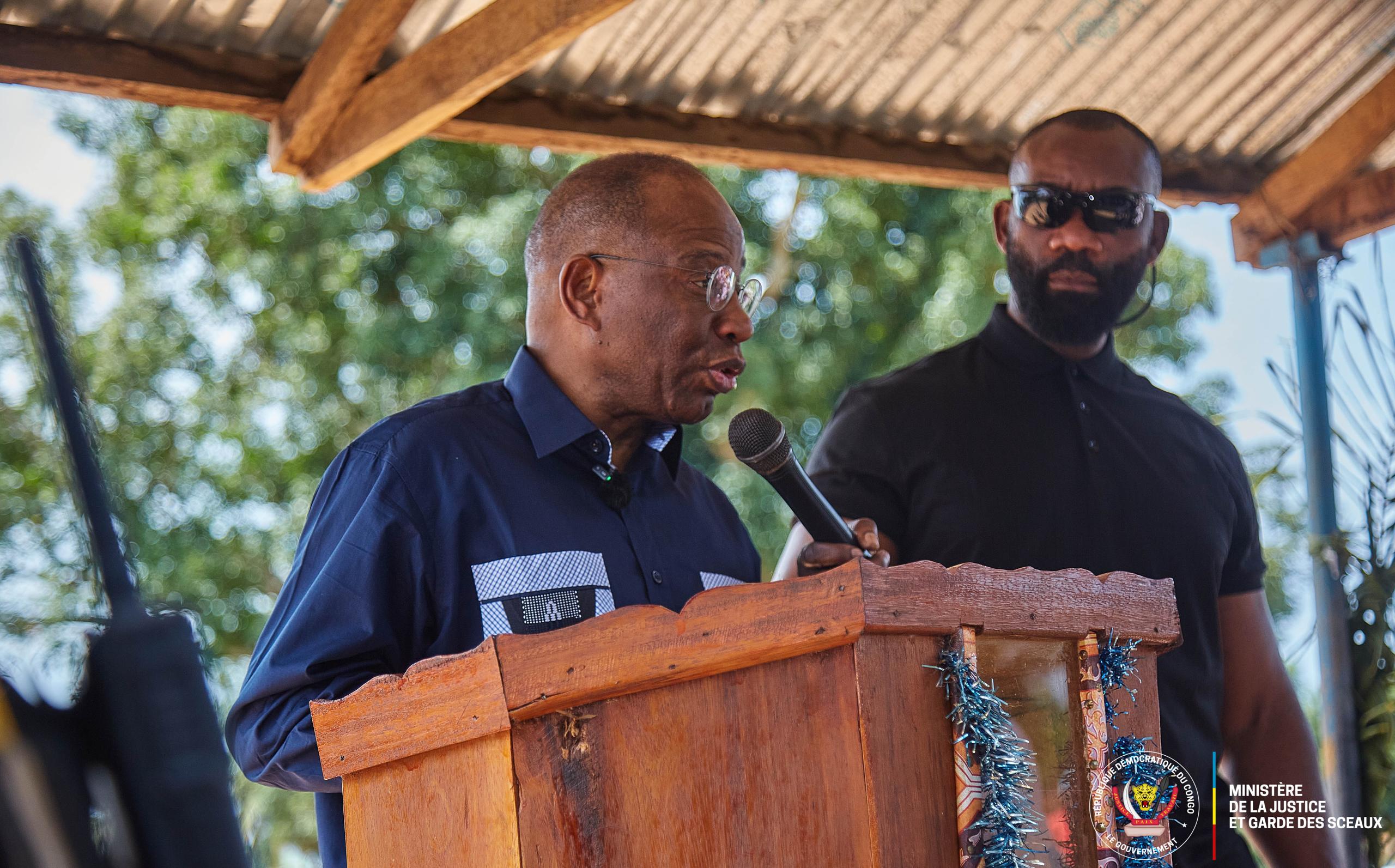 Cérémonie d’inauguration du Tribunal de paix de Demba au Kasaï central par le Ministre d'État à la justice Guillaume Ngefa