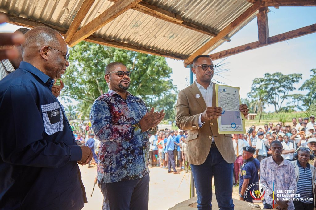 Cérémonie d’inauguration du Tribunal de paix de Demba au Kasaï central par le Ministre d’État à la justice Guillaume Ngefa